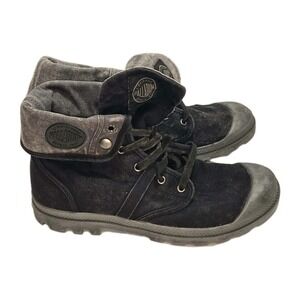 Palladium Men's Canvas Combat Boots Black GUC Streetwear Utility 👢